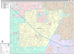 Fountain Valley Wall Map Premium Style 2026